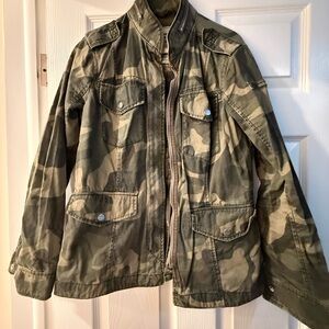 Women’s Vintage AF Camouflage Military Jacket